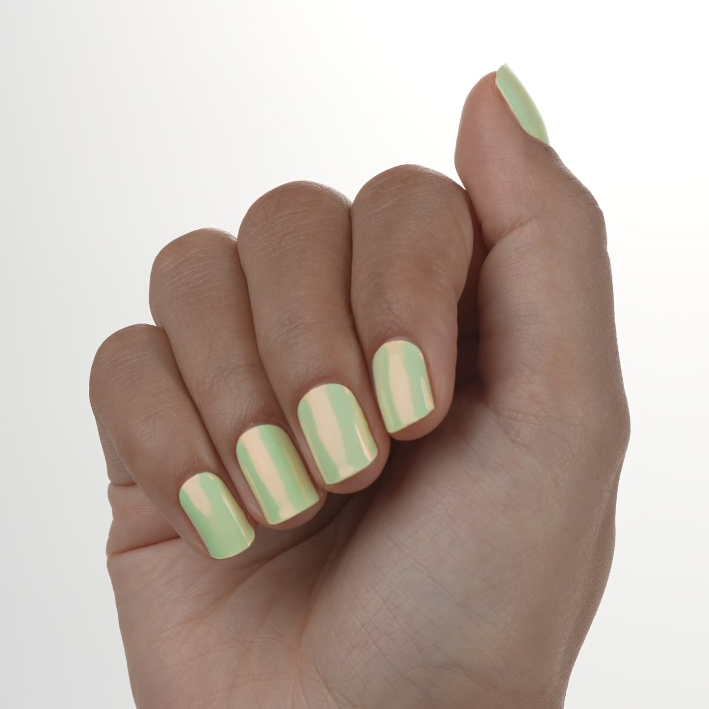 Spicy Lemonade Chrome Mani