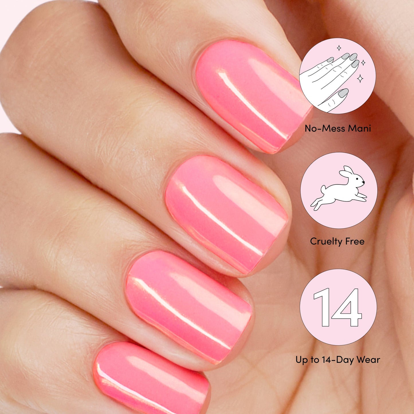 Grapefruit Gone Wild Chrome Mani