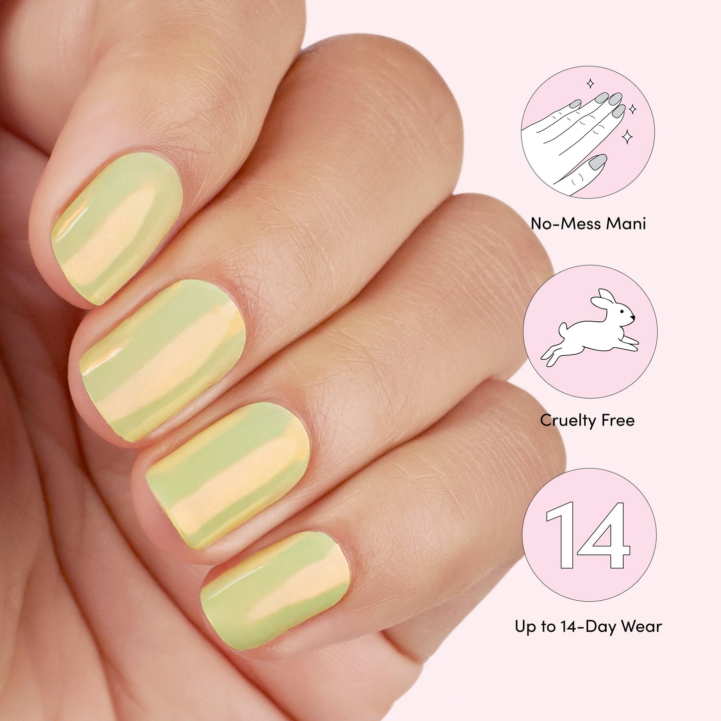 Spicy Lemonade Chrome Mani