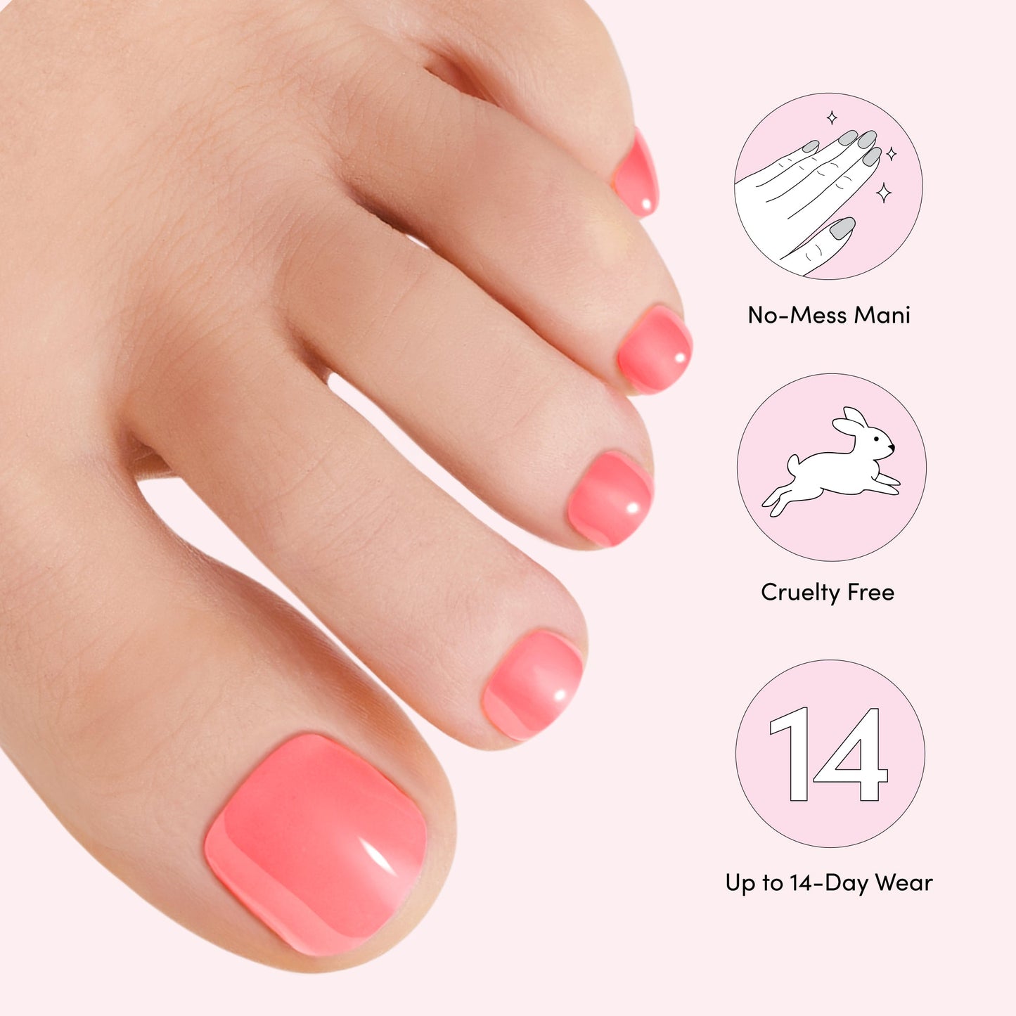 Grapefruit Gone Wild Glossy Pedi